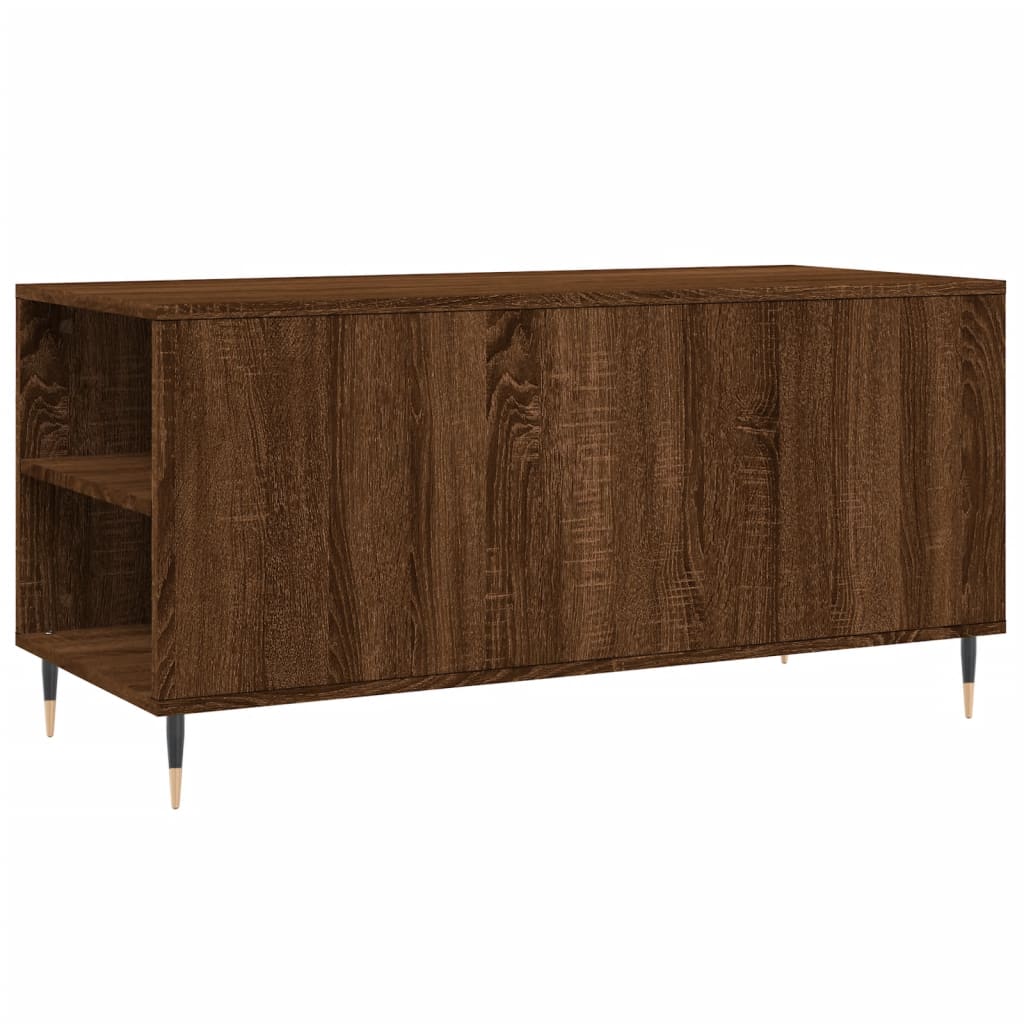 Coffee Table Brown Oak 102x44.5x50 cm Engineered Wood