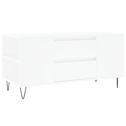 Coffee Table White 102x44,5x50 cm Engineered Wood
