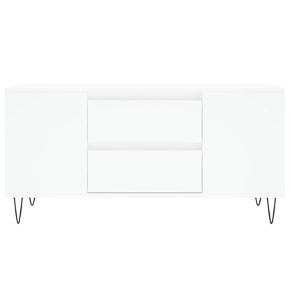 Coffee Table White 102x44,5x50 cm Engineered Wood