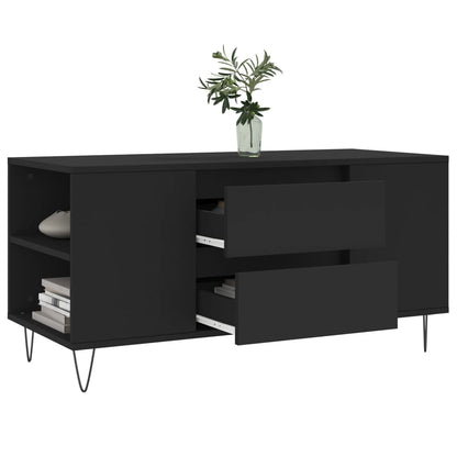Coffee Table Black 102x44,5x50 cm Engineered Wood