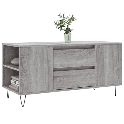 Coffee Table Grey Sonoma 102x44.5x50 cm Engineered Wood