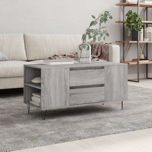 Coffee Table Grey Sonoma 102x44,5x50 cm Engineered Wood