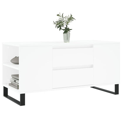 Coffee Table White 102x44,5x50 cm Engineered Wood