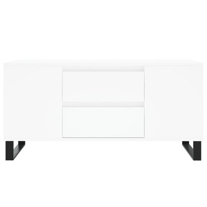 Coffee Table White 102x44,5x50 cm Engineered Wood