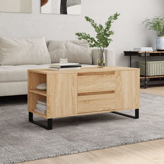 Coffee Table Sonoma Oak 102x44,5x50 cm Engineered Wood