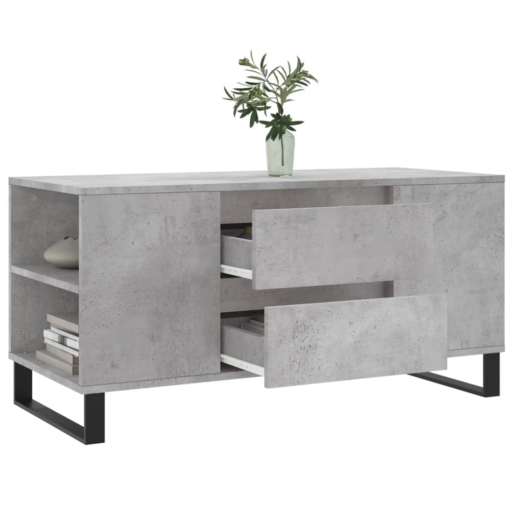 Coffee Table Concrete Grey 102x44.5x50 cm Engineered Wood
