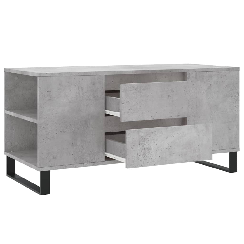 Coffee Table Concrete Grey 102x44.5x50 cm Engineered Wood