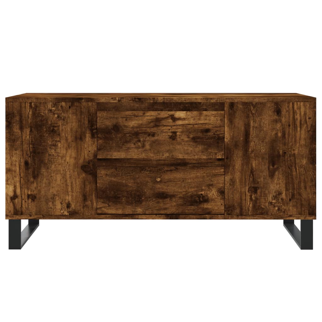 Coffee Table Smoked Oak 102x44.5x50 cm Engineered Wood
