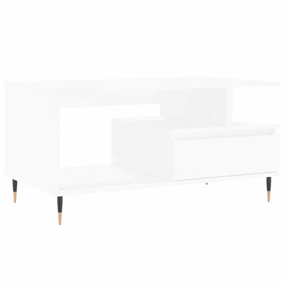 Coffee Table White 90x49x45 cm Engineered Wood