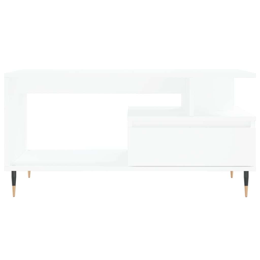 Coffee Table White 90x49x45 cm Engineered Wood