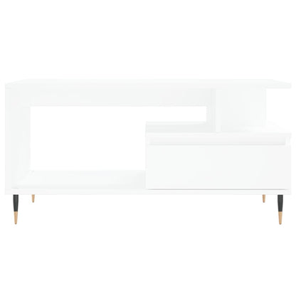 Coffee Table White 90x49x45 cm Engineered Wood