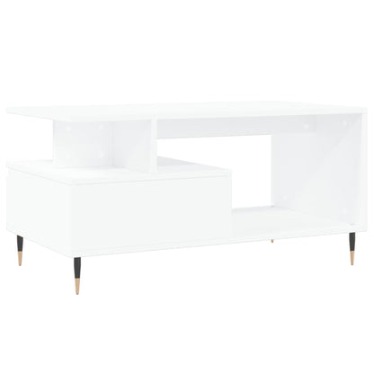 Coffee Table White 90x49x45 cm Engineered Wood