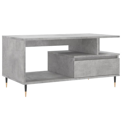 Coffee Table Concrete Grey 90x49x45 cm Engineered Wood