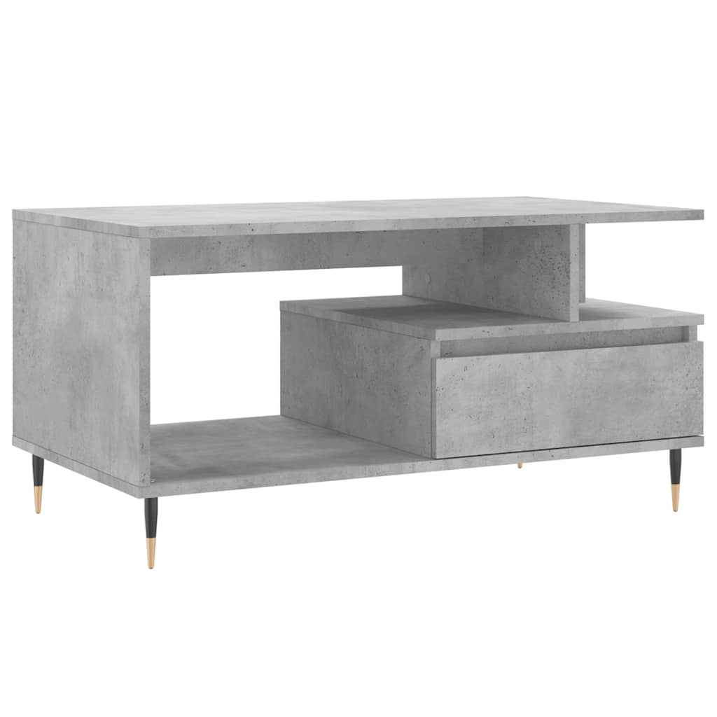 Coffee Table Concrete Grey 90x49x45 cm Engineered Wood