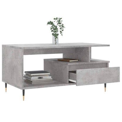 Coffee Table Concrete Grey 90x49x45 cm Engineered Wood