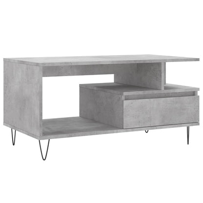 Coffee Table Concrete Grey 90x49x45 cm Engineered Wood