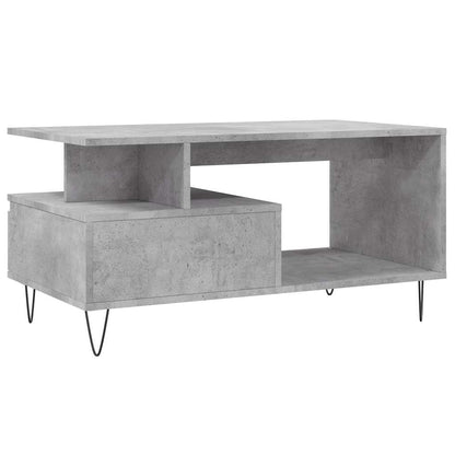 Coffee Table Concrete Grey 90x49x45 cm Engineered Wood