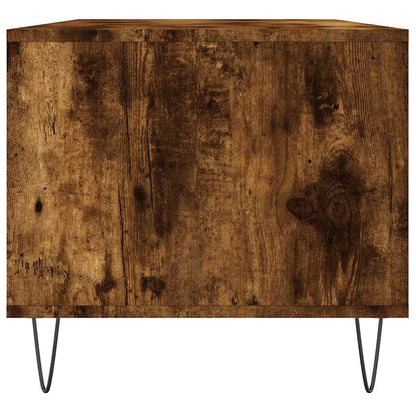Coffee Table Smoked Oak 90x49x45 cm Engineered Wood
