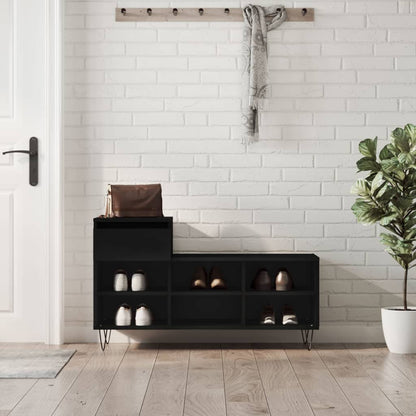 Shoe Cabinet Black 102x36x60 cm Engineered Wood