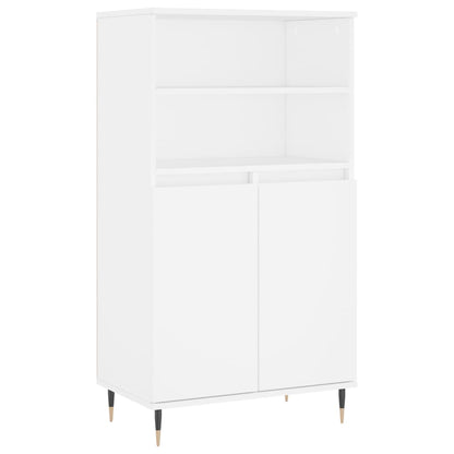 Highboard White 60x36x110 cm Engineered Wood