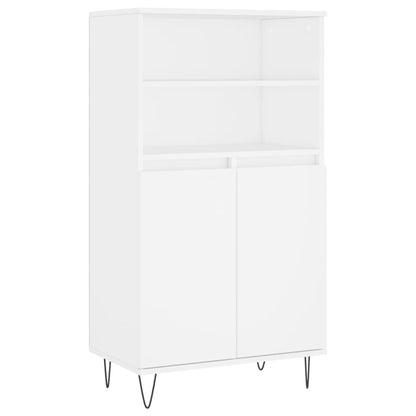 Highboard White 60x36x110 cm Engineered Wood