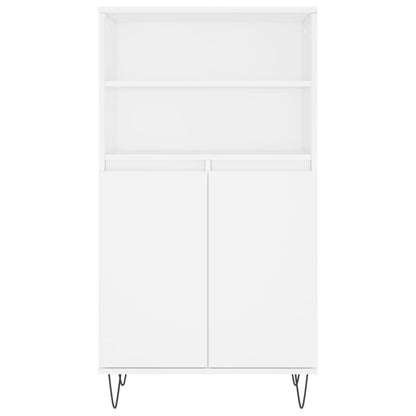Highboard White 60x36x110 cm Engineered Wood