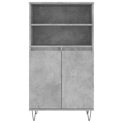 Highboard Concrete Grey 60x36x110 cm Engineered Wood