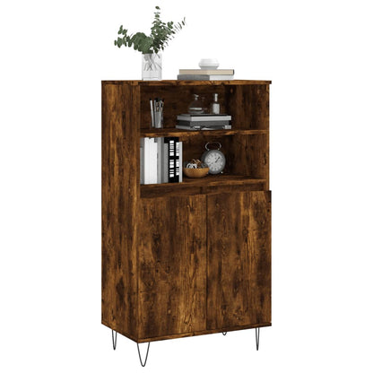 Highboard Smoked Oak 60x36x110 cm Engineered Wood