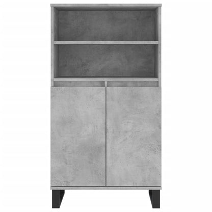 Highboard Concrete Grey 60x36x110 cm Engineered Wood