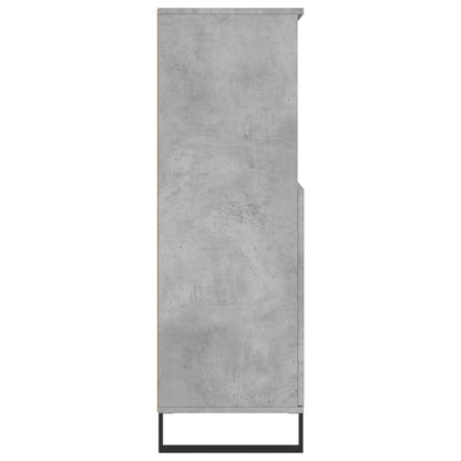 Highboard Concrete Grey 60x36x110 cm Engineered Wood