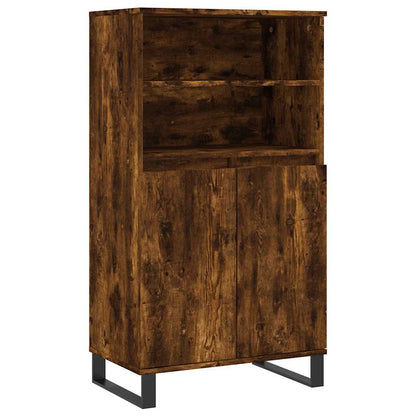 Highboard Smoked Oak 60x36x110 cm Engineered Wood