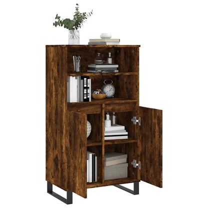 Highboard Smoked Oak 60x36x110 cm Engineered Wood