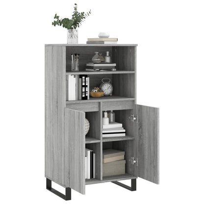 Highboard Grey Sonoma 60x36x110 cm Engineered Wood