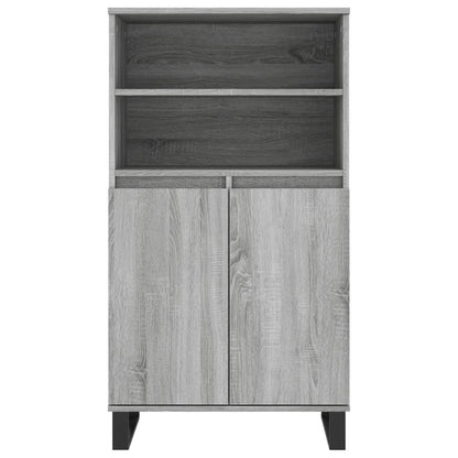 Highboard Grey Sonoma 60x36x110 cm Engineered Wood