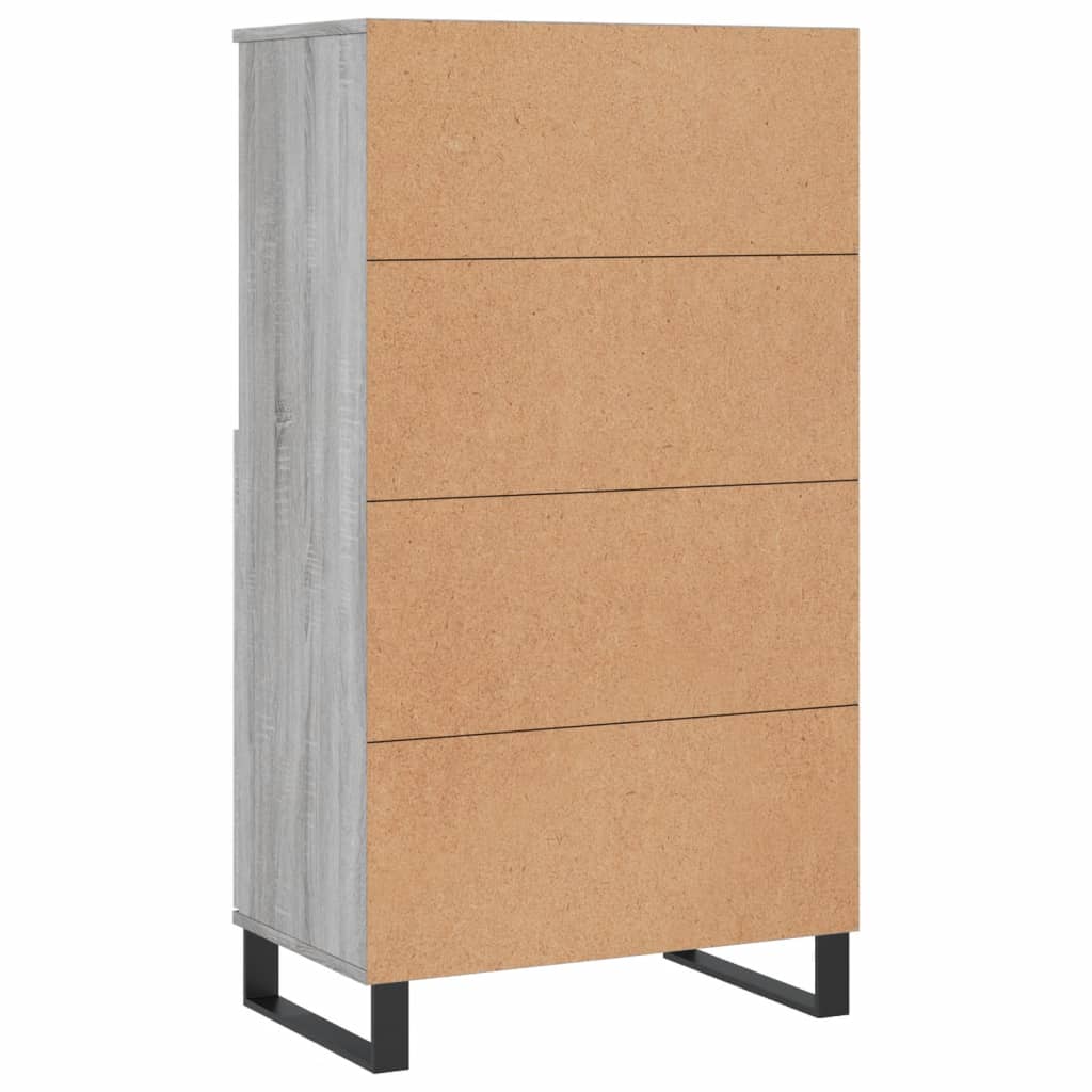 Highboard Grey Sonoma 60x36x110 cm Engineered Wood