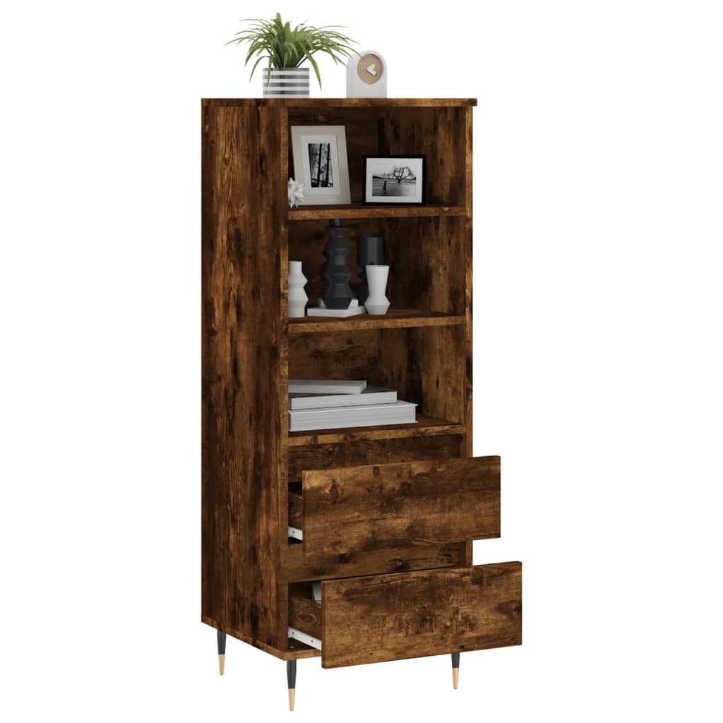 Highboard Smoked Oak 40x36x110 cm Engineered Wood