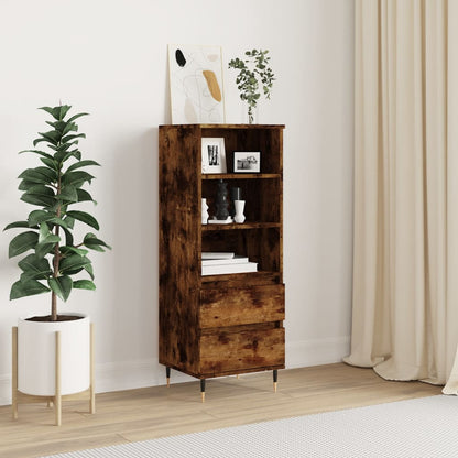 Highboard Smoked Oak 40x36x110 cm Engineered Wood