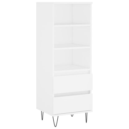 Highboard White 40x36x110 cm Engineered Wood