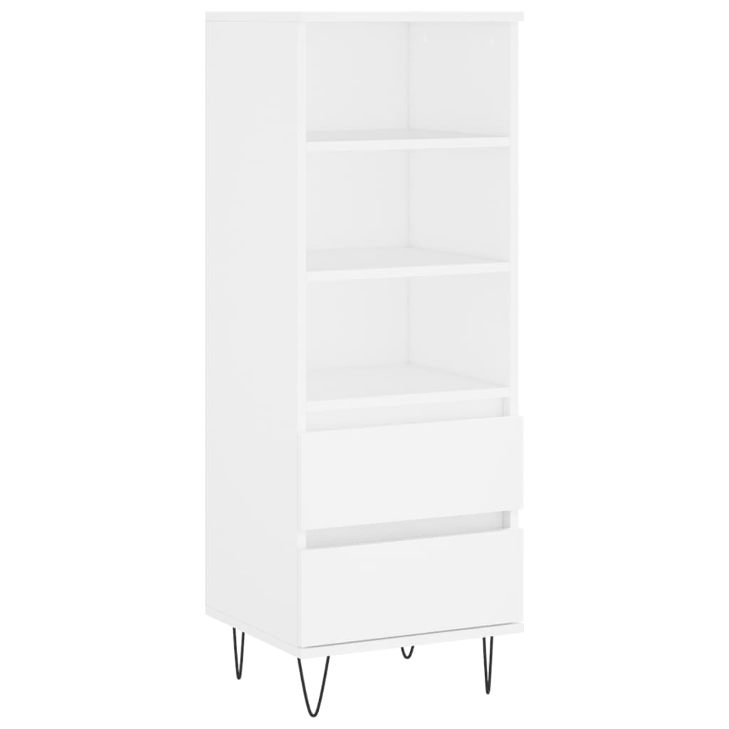 Highboard White 40x36x110 cm Engineered Wood
