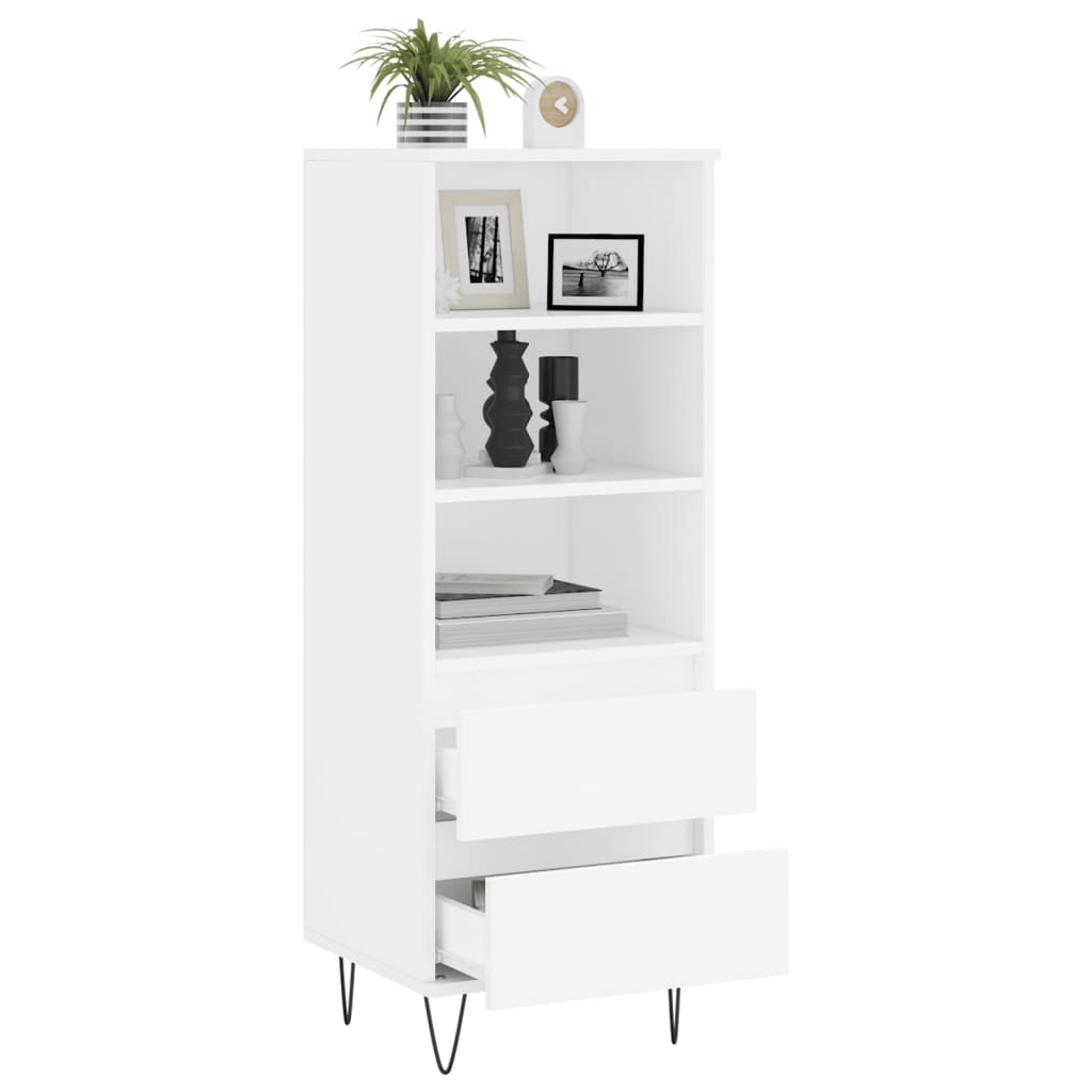 Highboard White 40x36x110 cm Engineered Wood