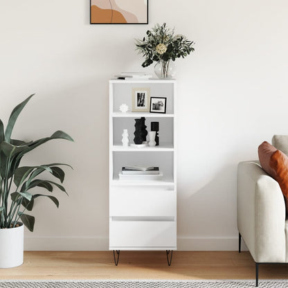 Highboard White 40x36x110 cm Engineered Wood