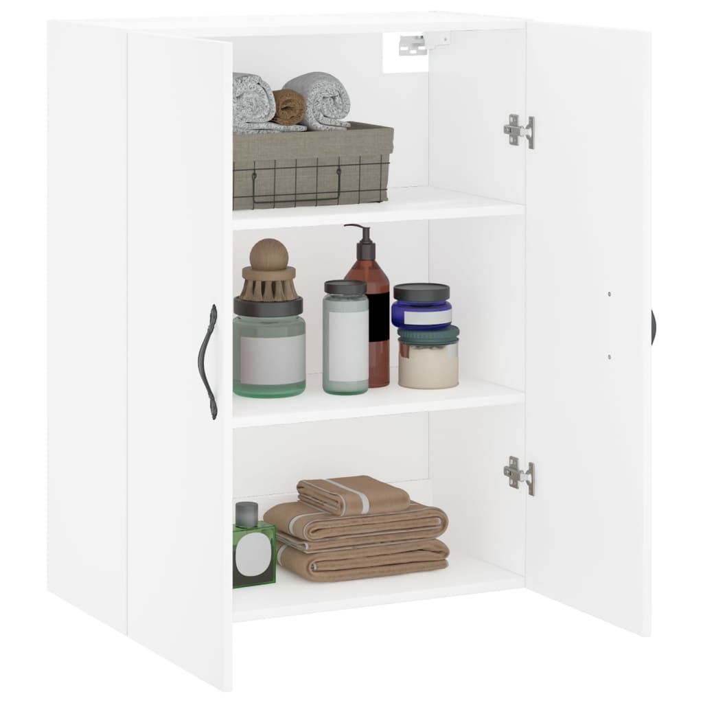 Wall Mounted Cabinet White 69,5x34x90 cm Engineered Wood