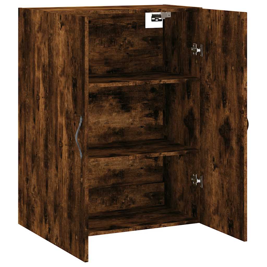 Wall Mounted Cabinet Smoked Oak 69,5x34x90 cm Engineered Wood