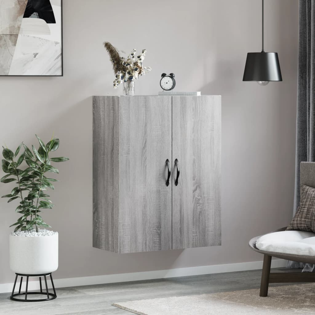 Wall Mounted Cabinet Grey Sonoma 69,5x34x90 cm Engineered Wood
