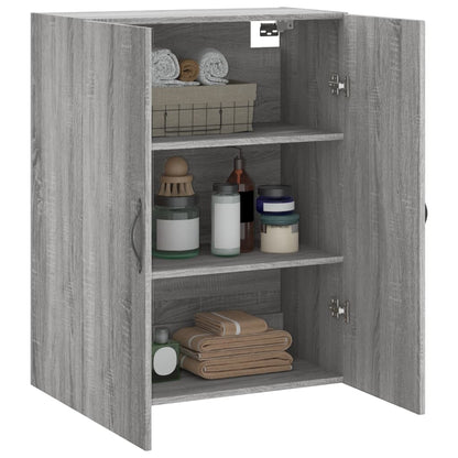 Wall Mounted Cabinet Grey Sonoma 69,5x34x90 cm Engineered Wood