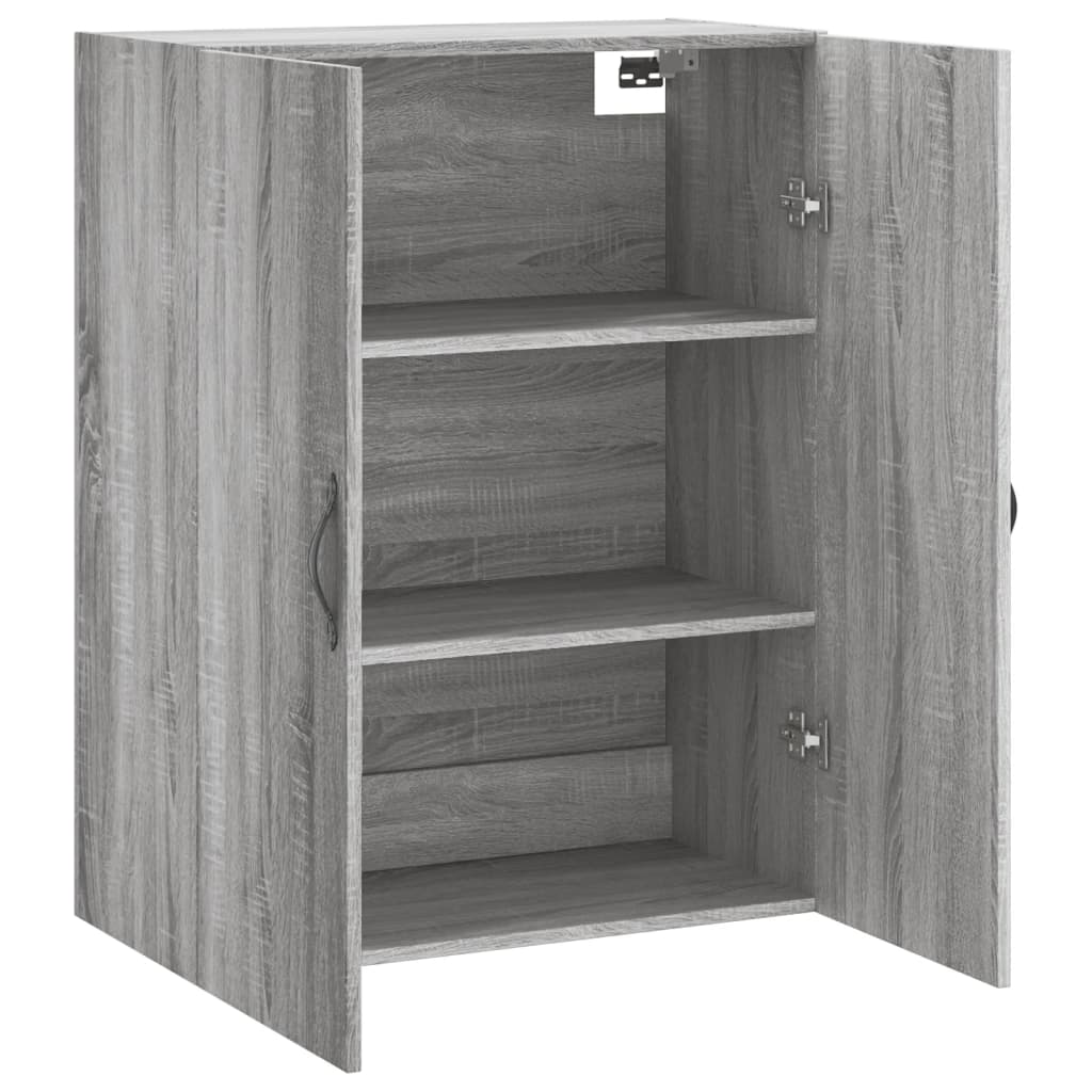 Wall Mounted Cabinet Grey Sonoma 69,5x34x90 cm Engineered Wood