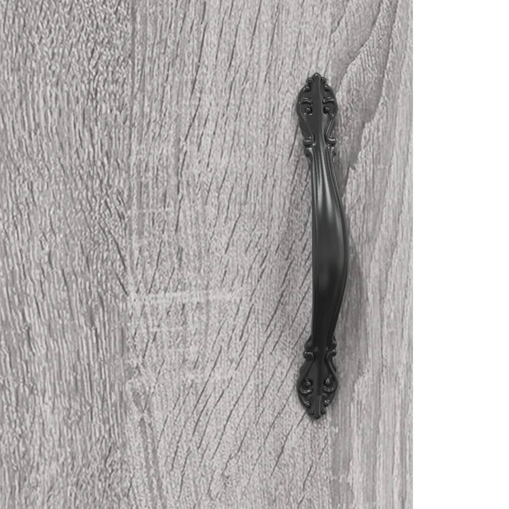 Wall Mounted Cabinet Grey Sonoma 69,5x34x90 cm Engineered Wood