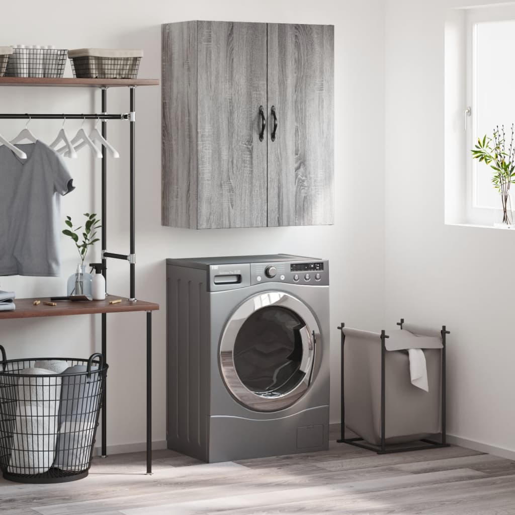 Wall Mounted Cabinet Grey Sonoma 69,5x34x90 cm Engineered Wood