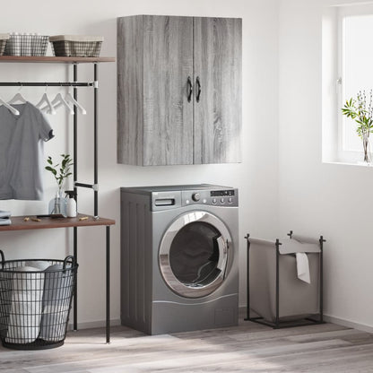 Wall Mounted Cabinet Grey Sonoma 69,5x34x90 cm Engineered Wood