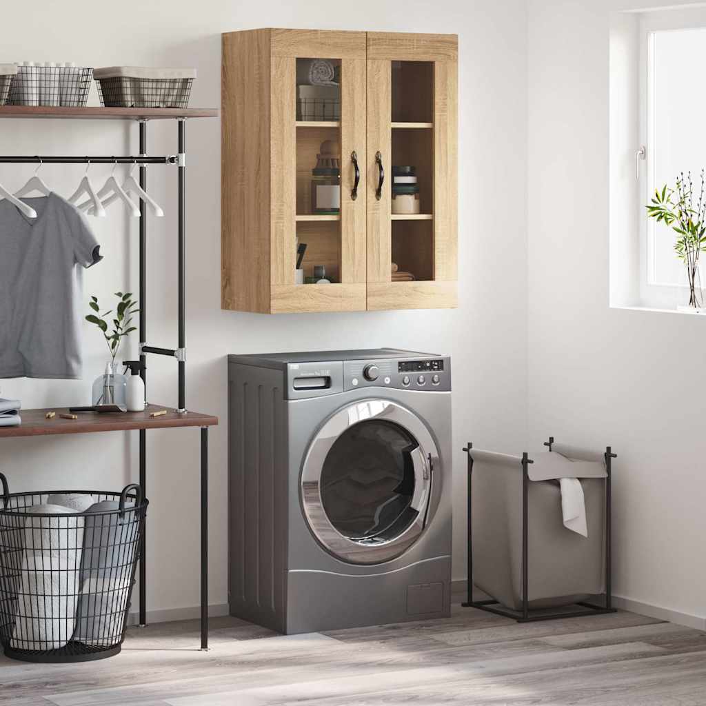 Wall Mounted Cabinet Sonoma Oak 69.5x34x90 cm Engineered Wood